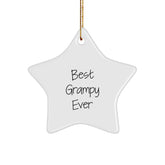 Funny Grampy Gifts, Star Ornament for Best Grampy Ever, Gifts from Men to Grampy for Christmas - Image 1